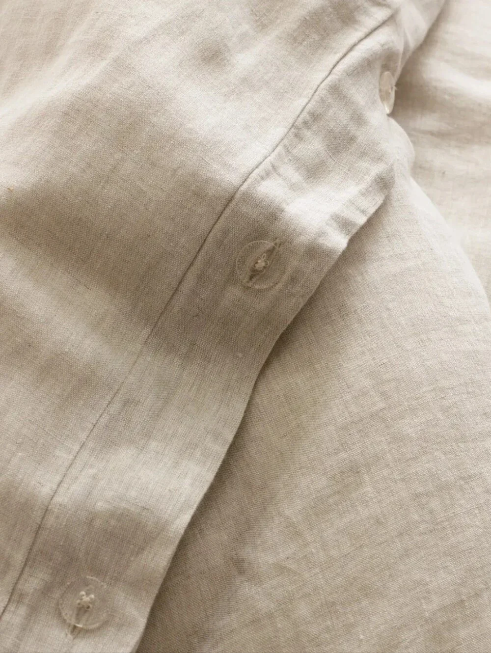 Quince 100% European Linen Duvet Cover Set Natural Chambray Full/Queen EUC